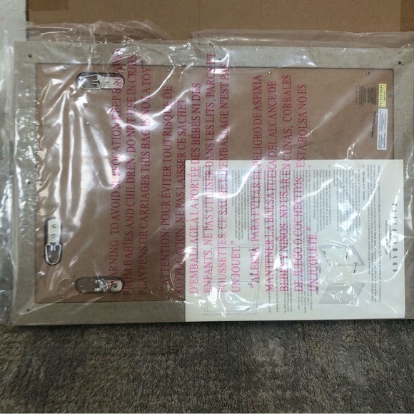 Pottery barn tile modular Linen Home Office Pinboard small Sz New - Picture 7 of 13